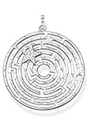Thomas Sabo Colgante Inspirado en Símbolos Celestiales, Abalorio con Laberinto y Estrella