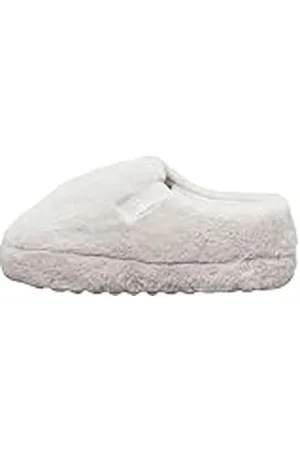 Calvin Klein Zapatillas para estar en casa Mujer Home Anke Slipper Fur de felpa, Multicolor (Triple Eggshell), 39 EU