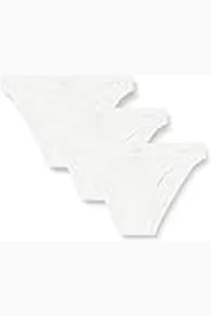 Calvin Klein Mujer Pack de 3 Slips Forma de Bikini Algodón con Stretch, Blanco (White/White/White), XL