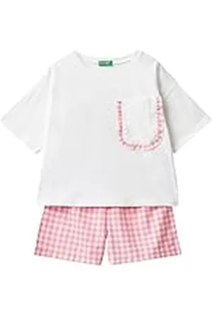 Benetton Pig(Camiseta+Short) 30960p064 Juego de Pijama, , X-Small para Niñas