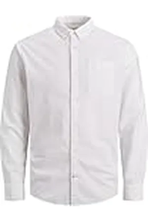 JACK & JONES Camisa de Hombre Talla Grande Color Liso básica Manga Larga Business JJEOXFORD, Color: , Talla:5XL