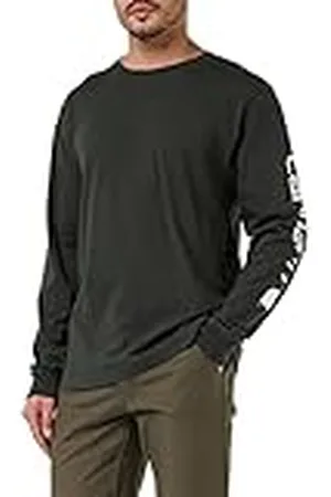 Carhartt Hombre, Camiseta Con Logotipo Gráfico En La Manga Larga, Tejido Grueso, Ajuste Ligeramente Holgado, , XXL