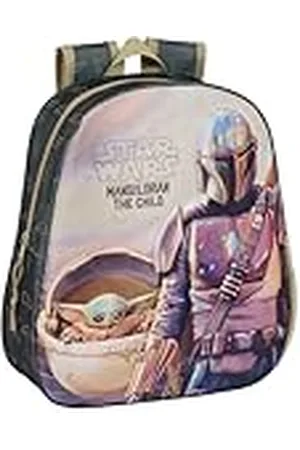 Safta THE MANDALORIAN - Mochila Escolar, con Diseño 3D, Adaptable a Carro, Ideal para Niños de Diferentes Edades, Cómoda y Versátil, Calidad y Resistencia, 27x10x33 cm, Color