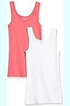 Amazon Camiseta Ajustada sin Mangas Mujer, Pack de 2, , XS