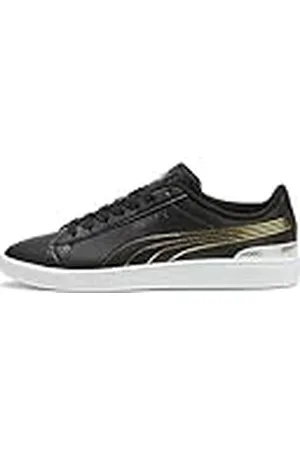 PUMA Vikky v3 Metallic Shine, Sneaker Mujer, Black Gold White, 36 EU