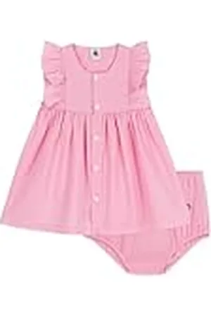 Petit Bateau A0CLO Vestido de Manga Corta y Bombacho, , 24 mois Bebita