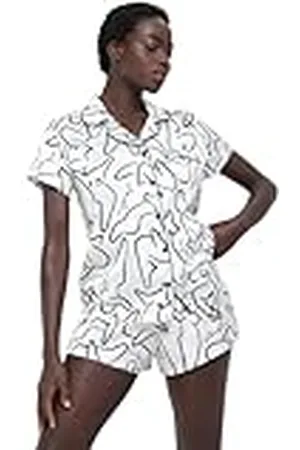 BlueBella 41562 Emcee 41562 41562 - Juego de camiseta y pantalón corto (blanco/negro)