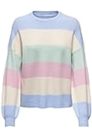 ONLY Onlatia L/S Stripe Pullover Knt Noos Suéter pulóver, , XL para Mujer