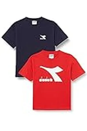 Diadora Ju.Double Pack Camiseta SS Logo T-Shirt, , XS para Niños