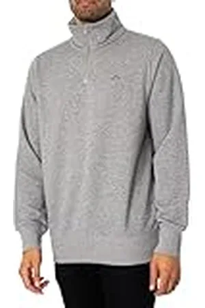 GANT Reg Shield Half Zip Sweat Logotipo de Manga Larga con Cremallera Corta, , M para Hombre