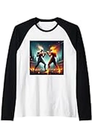 Steampunk Cool Vintage Creations Boxers de lava Fantasy Fire Camiseta Manga Raglan