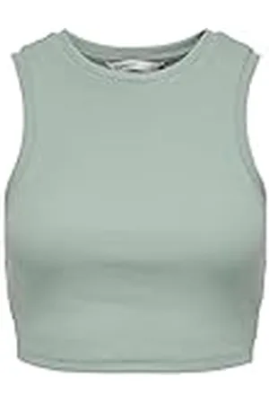 ONLY Onlvilma S/L Cropped Tank Top Jrs Noos Camiseta sin Mangas, , S para Mujer