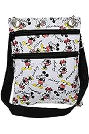 Disney Bolsa de Pasaporte con Correa Larga, Mujer, White, Talla única