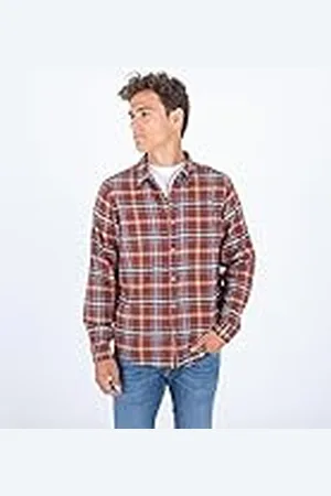 Hurley Portland Organic Flannel SS Camisa, , S para Hombre