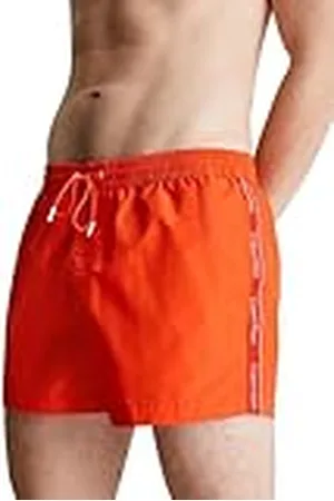 Calvin Klein Bañador Hombre Short Drawstring Pernera corta, Naranja, XL