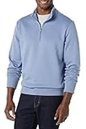 Amazon Sudadera polar de manga larga y cremallera de un cuarto Hombre, , XS