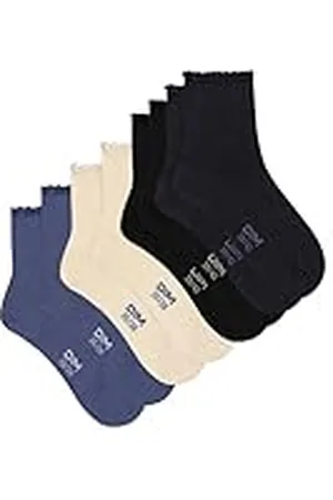 Dim Calcetines de mujer de modal con volantes x4