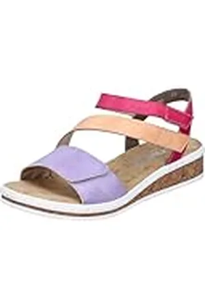 Rieker V3670, Sandalia Mujer, carbón, 39 EU