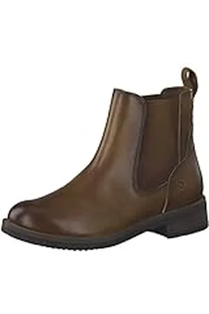 Tamaris Mujer Botines, señora Botas Chelsea,TOUCHit,Botas,Medias Botas,botín,Bota de Deslizamiento,Plano,Cognac,36 EU