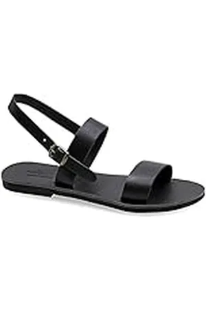Emmanuela Handcrafted For You Emmanuela - Sandalias planas de cuero griegas hechas a mano, zapatos de verano de calidad para mujer con correa de hebilla ajustable, sandalias de tiras de punta abierta, , 37 EU