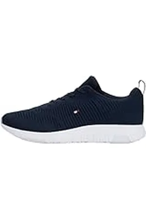 Tommy Hilfiger Corporate Knit Rib Runner Fm0fm02838, Zapatillas Hombre, Blue (Desert Sky), 46 EU