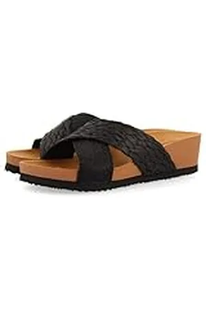 Gioseppo Sandalias con CUÑA Tipo Bio Y Tiras Negras para Mujer GOULDS