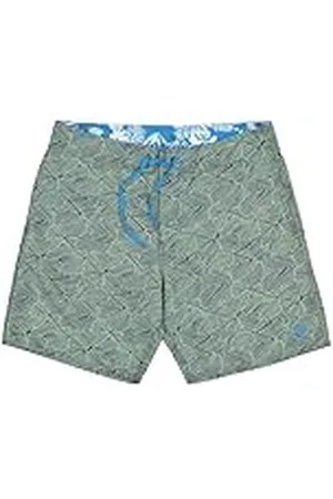 Panareha Bañador de poliéster Reciclado para Hombre Plaka Azul Marino, Verde (48)