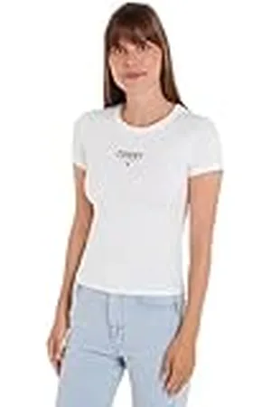 Tommy Hilfiger Camiseta de Manga Corta para Mujer Slim Cuello Redondo, , XXL