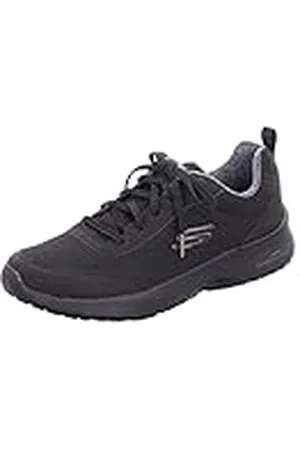 Skechers Skech-Air Dynamight Fast Brake, Zapatillas Deportivas Mujer, Negro (Black Mesh/Black Trim), 38 EU