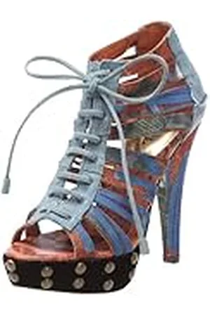 Desigual Shoes_Haya 21SSL04 - Sandalias de Vestir de Cuero para Mujer, Color , Talla 39