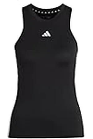 adidas Mujer AEROREADY Train Essentials Regular 3-Stripes Tank Top, Black/White, XL
