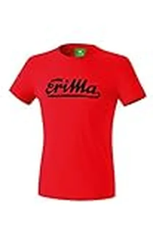 Erima Retro Camiseta, Unisex niños, Rojo/Negro, 164