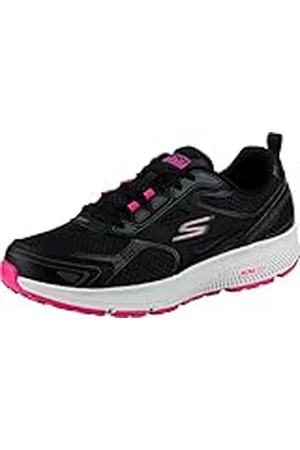 Skechers Go Run Consistent, Zapatillas de trail running Mujer, Black Leather/Pink Trim, 36.5 EU