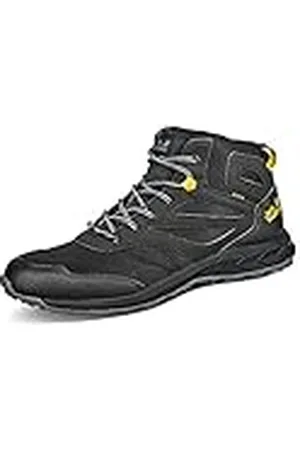 Jack Wolfskin Woodland Texapore Mid Vc K, Zapatillas para Caminar Unisex niños, Black Burly Yellow XT, 30 EU