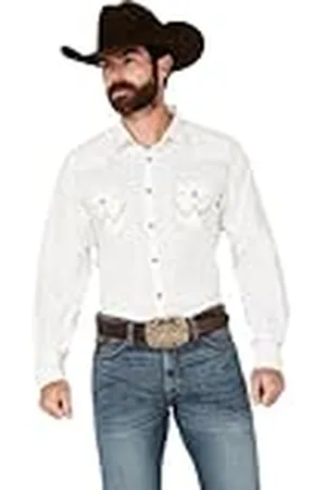 Wrangler Retro Two Pocket Long Sleeve Snap Shirt Camisa, , XXL para Hombre