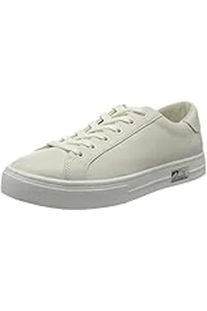 Armani Exchange Cow Leather Lace Up Sneaker, Zapatillas Mujer, Blanco (White + White A222), 36 EU