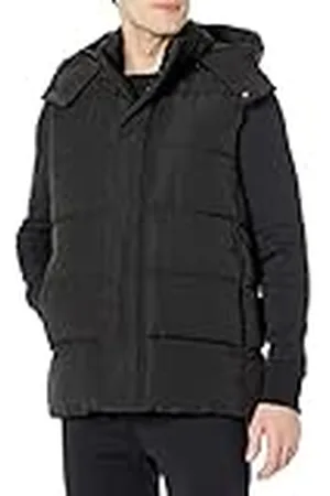 Amazon Chaleco Acolchado y Holgado de poliéster Reciclado con Capucha y Repelente al Agua (Anteriormente Amazon Aware) Hombre, , S