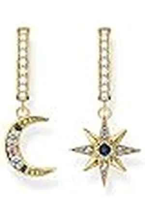 Thomas Sabo Pendientes de aro para mujer de plata 925 y cristal 32019569, 2,9cm, plateado, Circonita cúbica.
