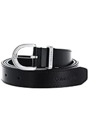 Calvin Klein Cinturón Mujer Ck Must Metal Loop 2,5 cm Cinturón de piel, Negro (Ck Black), 70 cm