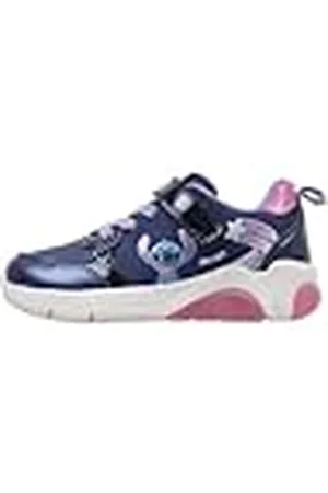 Geox J FADINLIGHT Girl B, Zapatillas, Navy/Fuchsia, 37 EU