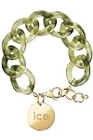 Ice-Watch ICE Jewellery, Chain Bracelet, Opaline green, Pulsera de malla XL para mujer con medalla de oro (021229)