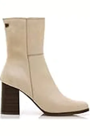 MTNG Botines de tacón Mujer Botines de tacón Porto 59663 Mujer | De Piel, con Interior Piel, caña Alta y Punta Redonda | Botines de tacón Casual | Cierre con Cremallera | 58648 |