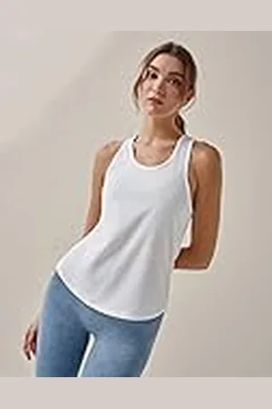 Black Limba Clair - Camiseta de Deporte para Mujer con Abertura en la Espalda sin Mangas