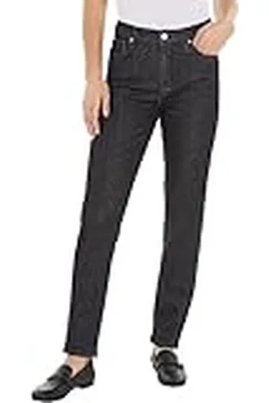 Tommy Hilfiger Mujer Vaqueros Tapered tejido elástico, Negro (Liz), 34W / 30L