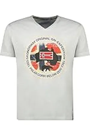 Geographical Norway Jexcursion Men Camisetas, Gris, M para Hombre