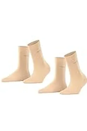 ESPRIT Basic Easy Multipack W So algodón lisos 2 pares, Calcetines Mujer, , 39-42