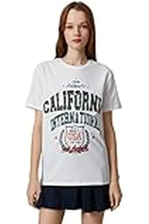 Koton Crew Neck-Camiseta de Manga Corta Varsity, , M para Mujer