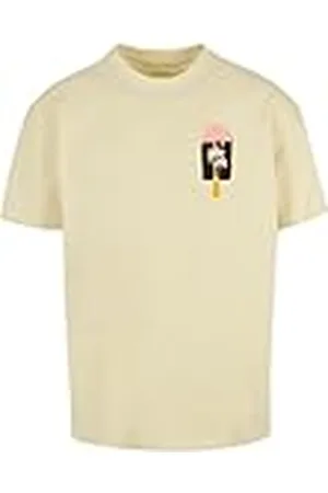 Merchcode Mp0006896-summer-Icecream Heavy Oversize tee Camiseta, Amarillo Suave, XL Hombres