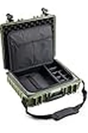 B&W International 6040 - Maletín de Transporte para Exteriores, Color Bronce y Verde, con Funda para portátil, Impermeable según certificación IP67, Resistente al Polvo, irrompible e