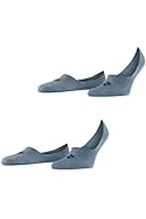Burlington Everyday 2-Pack M IN algodón invisibles unicolor 2 pares, Calcetines pinkies Hombre, Azul (Light Denim 6660), 41/42 EU
